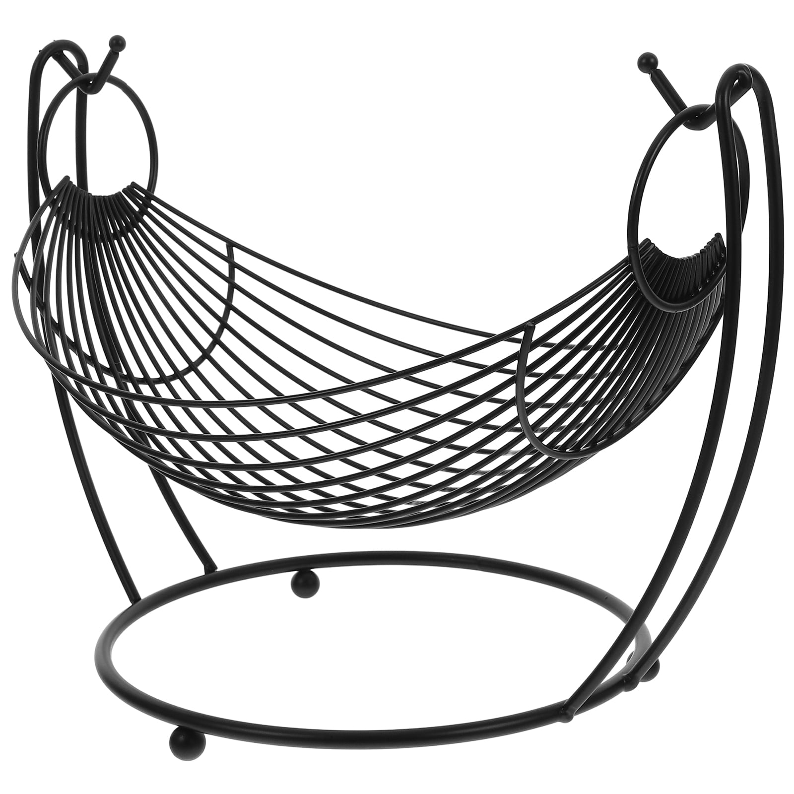 WORGEOUS Black Storage Basket for Fruits and Household Organization, 28.5 x 21.1 x 20 cm, and Stylish Home Organizer