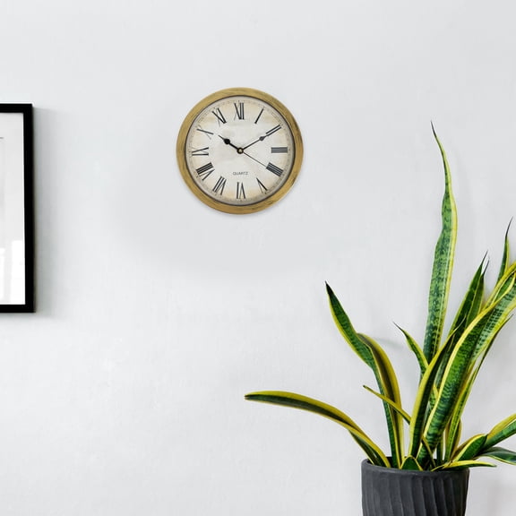 Raindrops Design Wall Clock with Hidden Storage, Bronze Finish, Plastic, 1 Piece for Home Use
