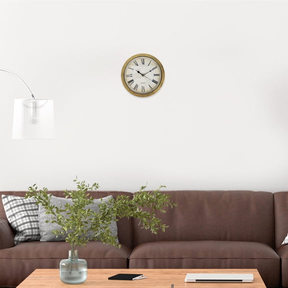 CIMAXIC Hidden Compartment Wall Clock Bronze 1Pcs Plastic