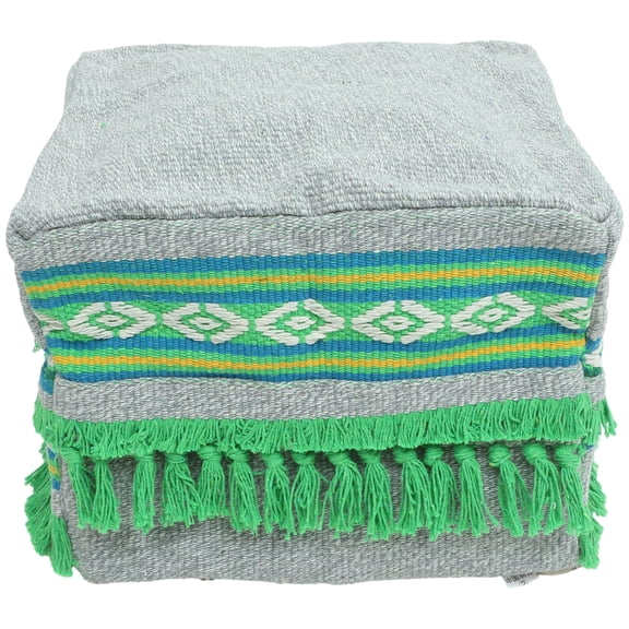HINTRMENT Home Sofa Foot Rest Ottoman with Thick Cotton Linen Cover and Easy Detachable Washable Feature