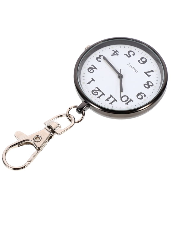 Student Pocket Watch Watches for Men Nurse Clip Elder Black