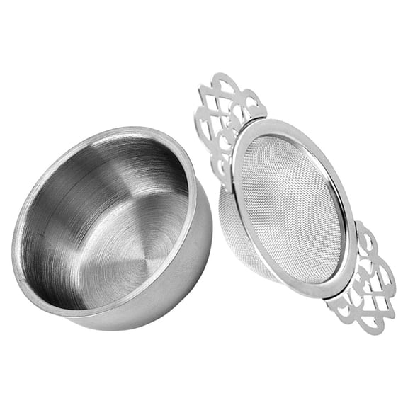 WORGEOUS Tea Cup Stainless Steel Tea Strainer 11.20X6.50X3.00CM Silver