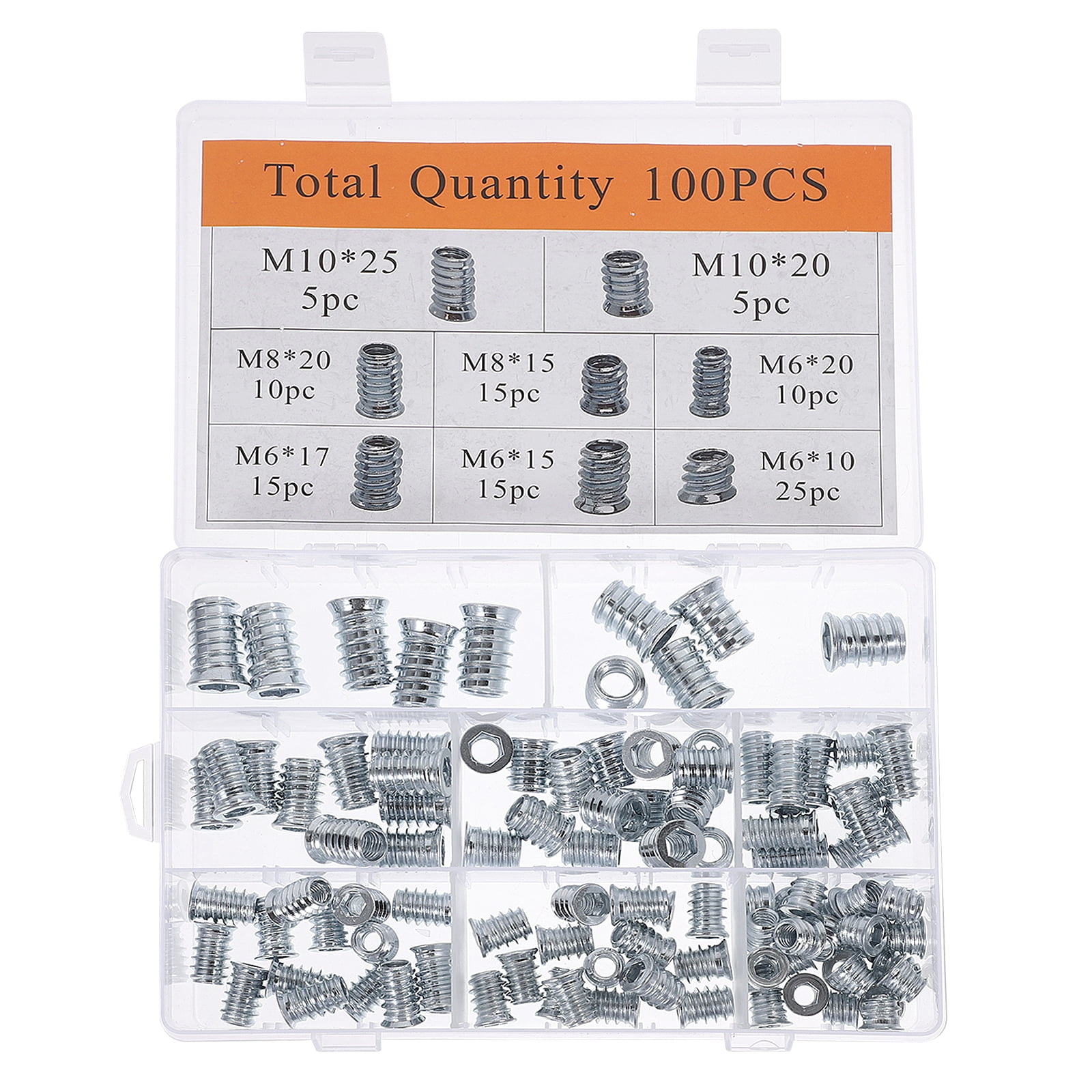 WORGEOUS Thread Repair Insert Nut Internal and External Tooth Embedment ...