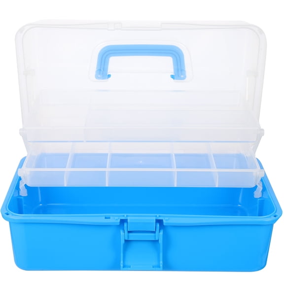 GOOHOCHY Household Storage Case Blue Three-Layer Design Welder 1Pcs 12.58X6.68X5.70in