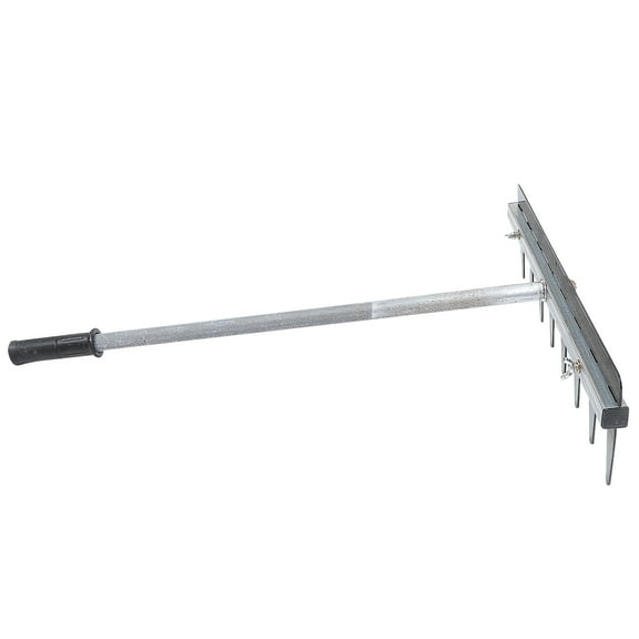 GOOHOCHY Sand Flat Dust Rake Silver Anti Slip Handle 1Pack