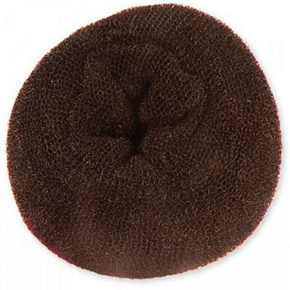 WORGEOUS Doughnut Hair Bun Shaper Styler Former Maker - Unique Design, Size L, Coffee Color