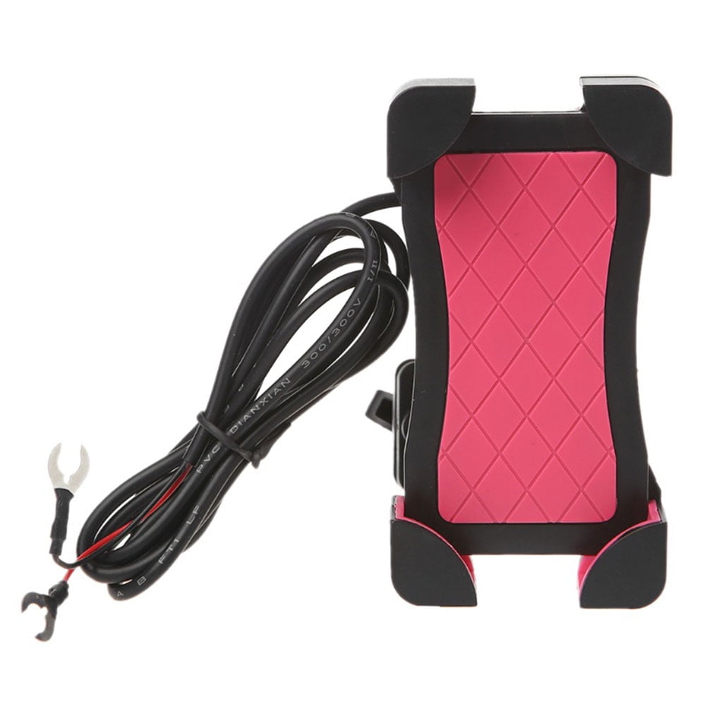 WORGEOUS Universal Bike Motorcycle Cell Phone Mount Adjustable Handlebar Holder Cradle for Bike Motocycle ATV Fits for iPhone Pixel GPS (Random Color)