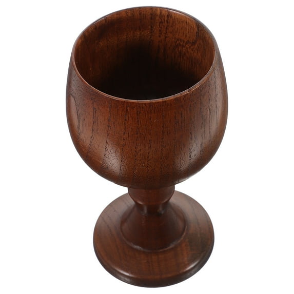 WORGEOUS Vintage Handmade Wooden Wine Goblet Water Cup