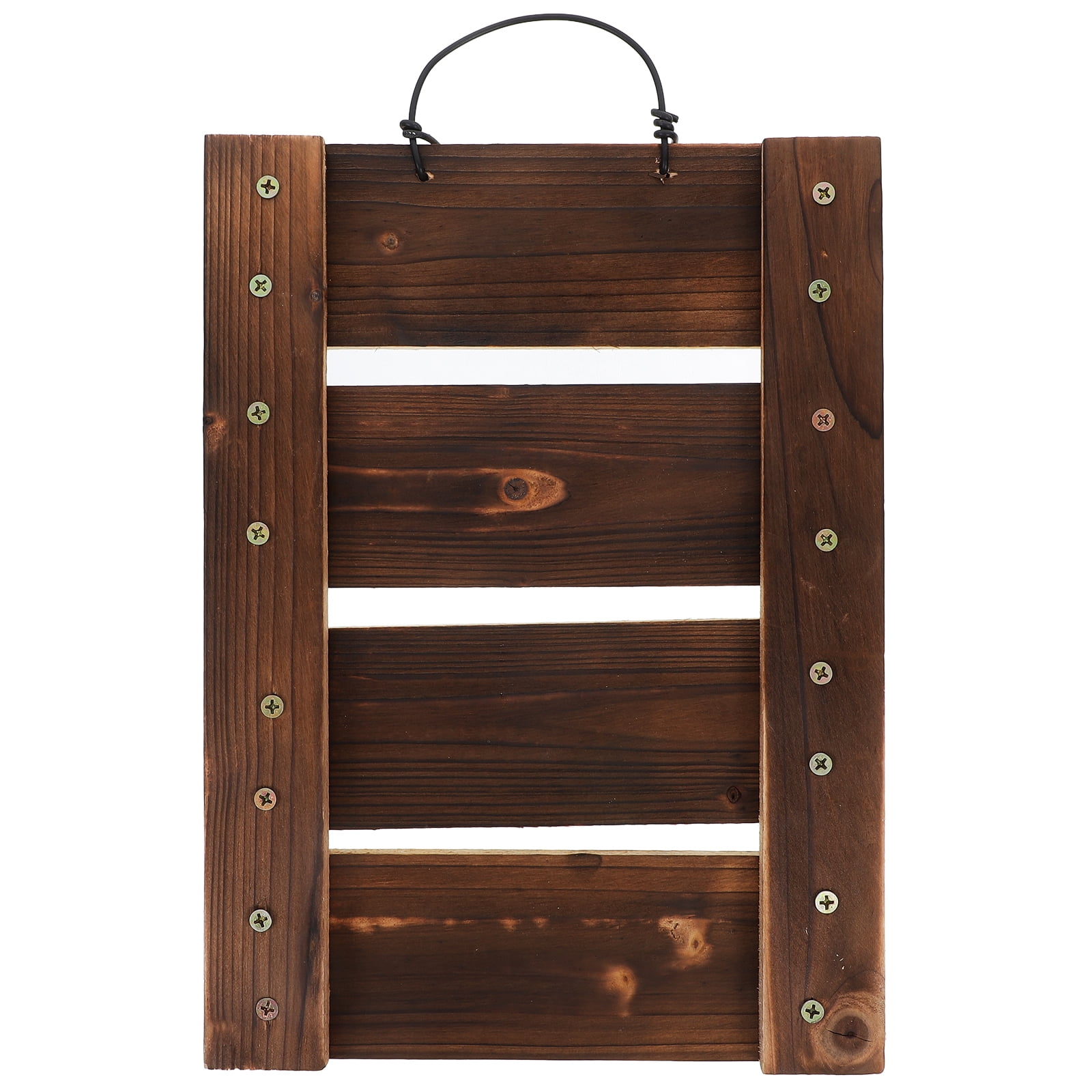 HINTRMENT Hanging Fern Planter Wood Wall Planter Brown 1Pcs