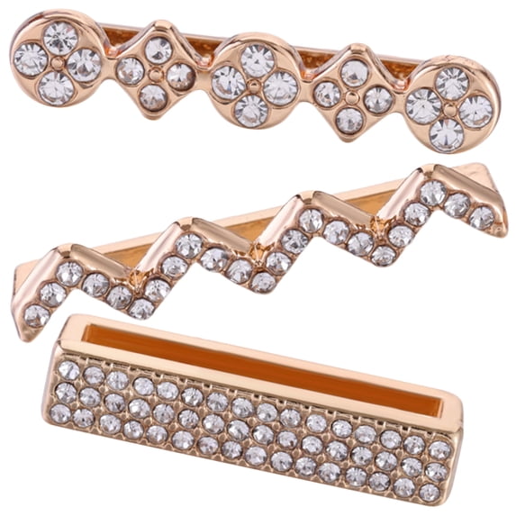 WORGEOUS Watch Strap Decorative Loop Golden Women 3Pcs 0.98x0.20x0.20In