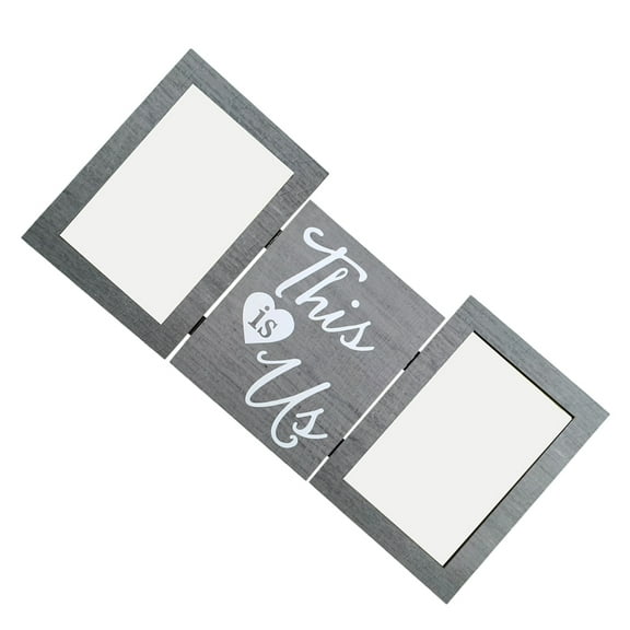 HINTRMENT Table Picture Frame Multi 1Pcs 16.1X7.3In Wooden Acrylic