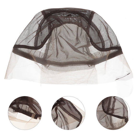WORGEOUS Wig Cap Lace Ventilated Adjustable Hair Net Wigs Miss Women's Coffee