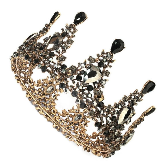 WORGEOUS  Woman Crown Headdress Royal Shiny Rhinestone Decors High-class Material Miss