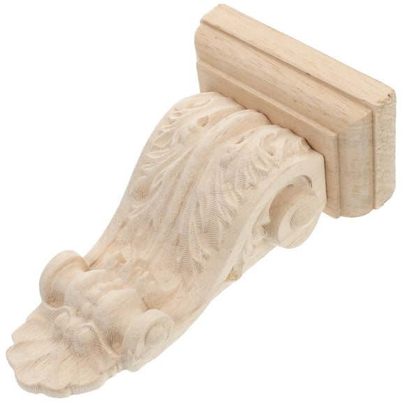 WORGEOUS Wood Corbels Farmhouse Shelf Brackets Removable Angle Fastening Frame Belt Beige