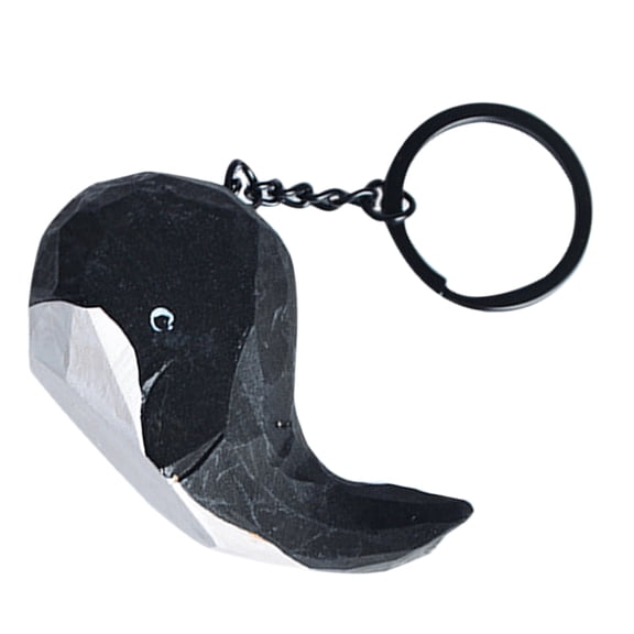 WORGEOUS Wood Whale Keychain Carved Whale Hanging Ornament Key Chain Bag Pendant