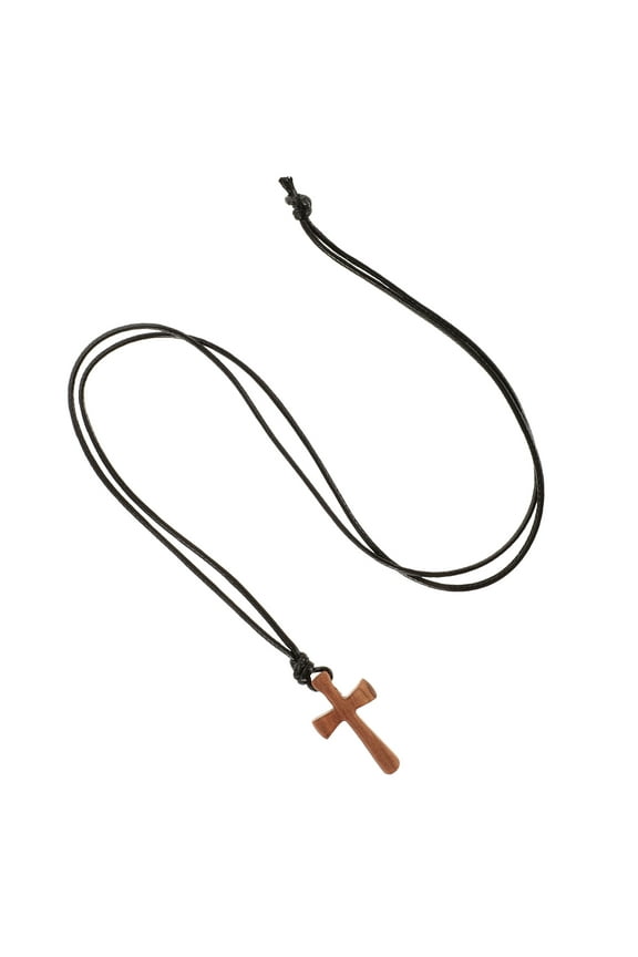 Wood for Men and Women Small Wood Cross Pendant Necklace Small Wooden Cross for Car Mirror Religious Pendant Necklace Jewelry