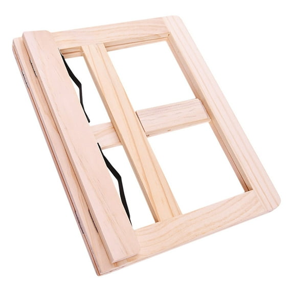 GOOHOCHY Wooden Book Stand for Reading and Learning at Home Beige Compact Size Adjustable