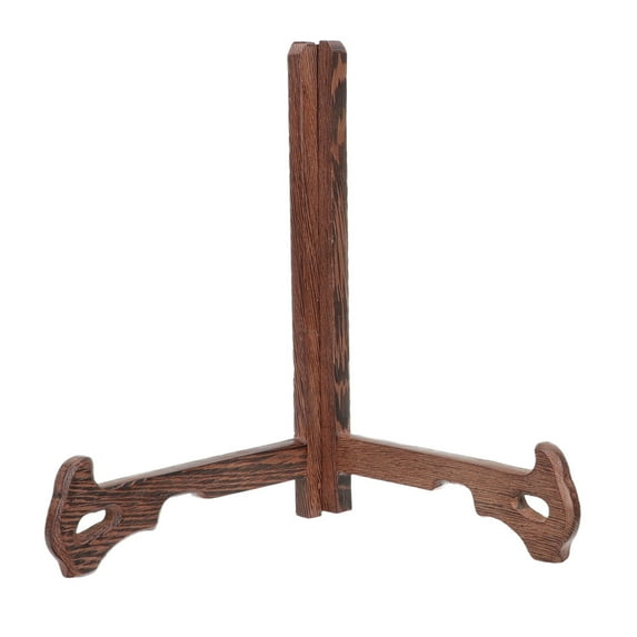 WORGEOUS Wooden Display Rack Ceramic Plate Bracket Home Office Tea Cake Storage Rack