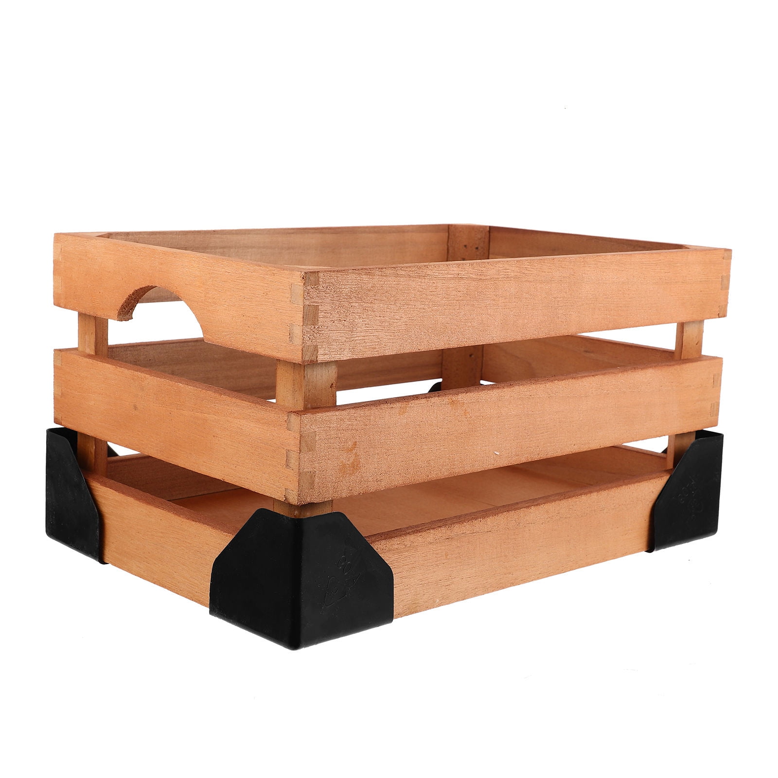 Wooden Storage Basket for Home and Supermarket Use Orange Color 1 Piece 12.5x8.5x9 Inches