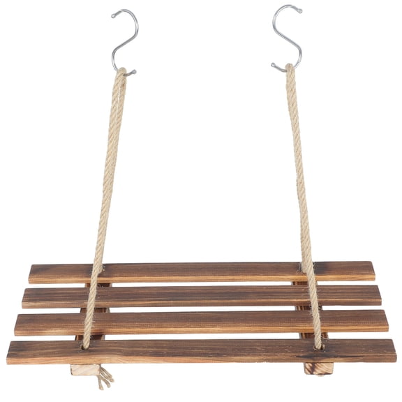 WORGEOUS Wooden Hanging Plant Shelf Balcony Railing Plant Stand Window Plant Stand Plant Shelf Ceiling Window Decor for Displaying Plants and Decorations