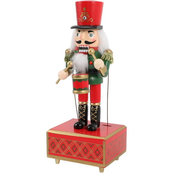 WORGEOUS Wood Nutcracker Musical Box Multi 1Pcs 11.8x4.5x3.7in