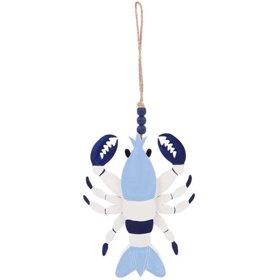 Mobutofu Multi-Color Wooden Lobster Wall Decor 13x5.5x0.8 Inch Ocean Theme Art Piece for Coastal Home Decoration