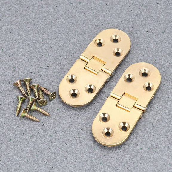 WORGEOUS Zinc Alloy Door Hinge for Home Use Golden Color 8 Pieces with Screw Included 2.5 Inch Size