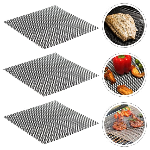 BESTYASH Prevent Food from Falling Grill Mats 3Pcs 15.7X12.9in
