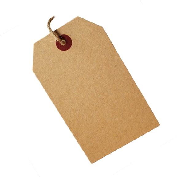 BESTYASH 100Pcs Brown Kraft Paper Blank Tags with Vintage Look for Wedding Decor