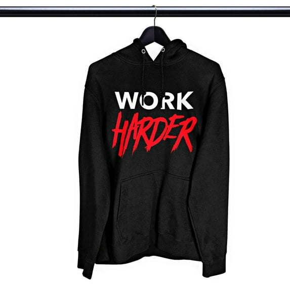 WORK HARDER Heavy Blend Graphic Hoodie