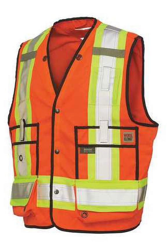 Hi Visibility Vest,L,Hi-Vis Orange S31311