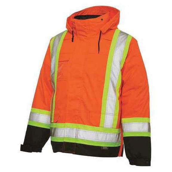 WORK KING S42641 Fluorescent Orange Polyester Parka size L Tall
