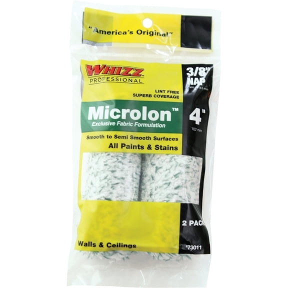 WORK TOOLS INTL 73011 Mini Roller Refill WHIZZ 2PK 4x3/8 Cover