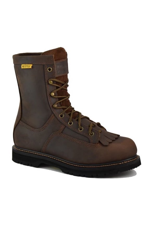 WORK ZONE Men's 8'' Composite Toe Waterproof Work Boot Brown - C880