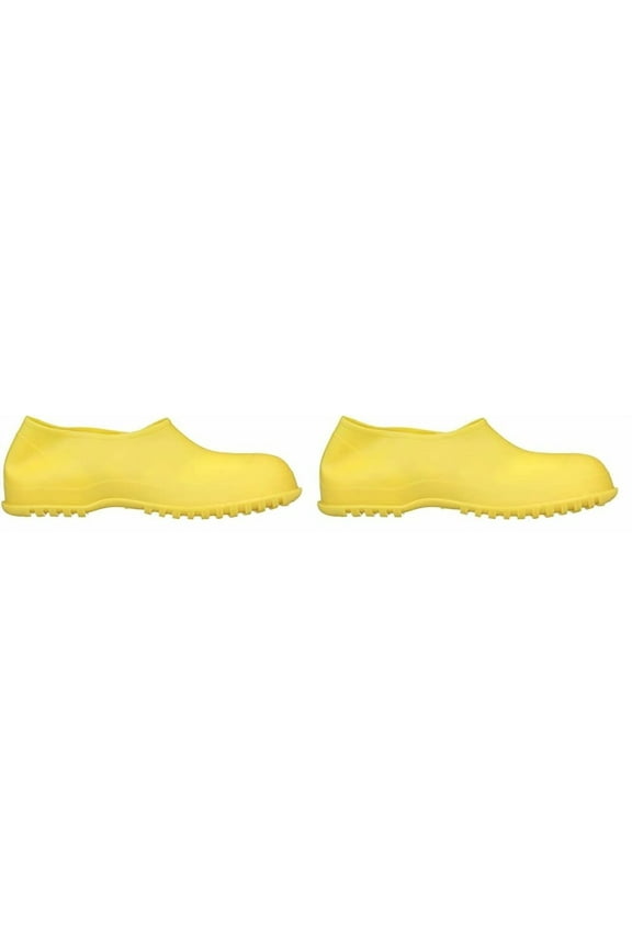 WORKBRUTES 35113.SM Hi-Top Overshoe Cleated Outsole PVC Boot, Small, Yellow