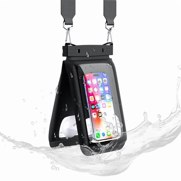 WORKHAW Double Space Waterproof Phone Pouch, Phone Lanyard Case with iPhone 16/15/14/13/12 Pro Max up to 7.5", for Vacation Beach Pool Kayak Cruise Travel Essentials