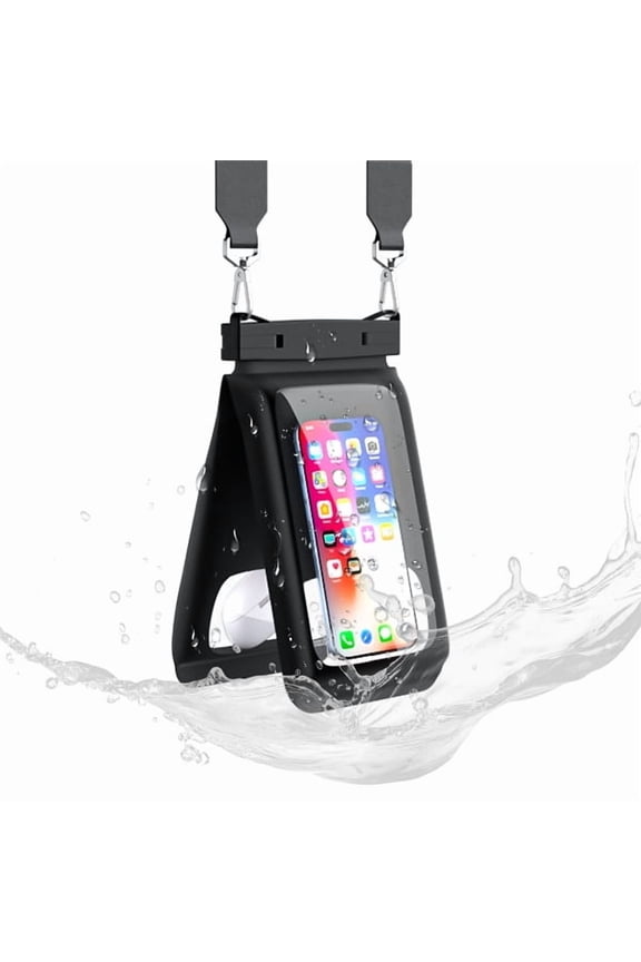 Double Space Waterproof Phone Pouch, Phone Lanyard Case with iPhone 16/15/14/13/12 Pro Max up to 7.5", for Vacation Beach Pool Kayak Cruise Travel Essentials