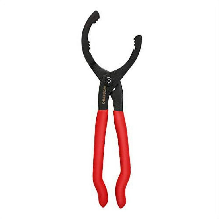 WORKPRO 12 Adjustable Oil Filter Pliers, Wrench Adjustable Oil Filter  Removal Tool, Ideal For Engine Filters, Conduit, & Fittings, W114083A