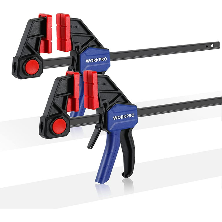 https://i5.walmartimages.com/seo/WORKPRO-12-Bar-Clamps-Woodworking-Medium-Duty-300lbs-One-Handed-Clamp-Spreader-Quick-Clamp-F-Wood-Set-Hand-Working-Crafts-Grip-Gluing-2PC_c1ff81e6-c89f-473c-ba96-f0d52147ab92.10c05f6f0e9a8ab6ffb71dfc7b3065c1.jpeg?odnHeight=768&odnWidth=768&odnBg=FFFFFF