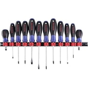 WORKPRO 12-Piece Magnetic Screwdrivers Set with Organizer,Flat Head/Slotted/Phillips/Torx Screwdriver Tools Set,Chrome Plating CR-V Shanks, Non-Slip Handle