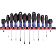WORKPRO 12-Piece Magnetic Screwdrivers Set with Organizer,Flat Head/Slotted/Phillips/Torx Screwdriver Tools Set,Chrome Plating CR-V Shanks, Non-Slip Handle