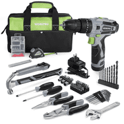 WORKPRO 12V Cordless Drill, Power Tool Set for Home, 177 Pieces Combo Kit with 14-inch Storage Bag and 2000mAh Lithium-Ion Battery & Charger