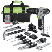 WORKPRO 12V Cordless Drill, Power Tool Set for Home, 177 Pieces Combo Kit with 14-inch Storage Bag and 2000mAh Lithium-Ion Battery & Charger