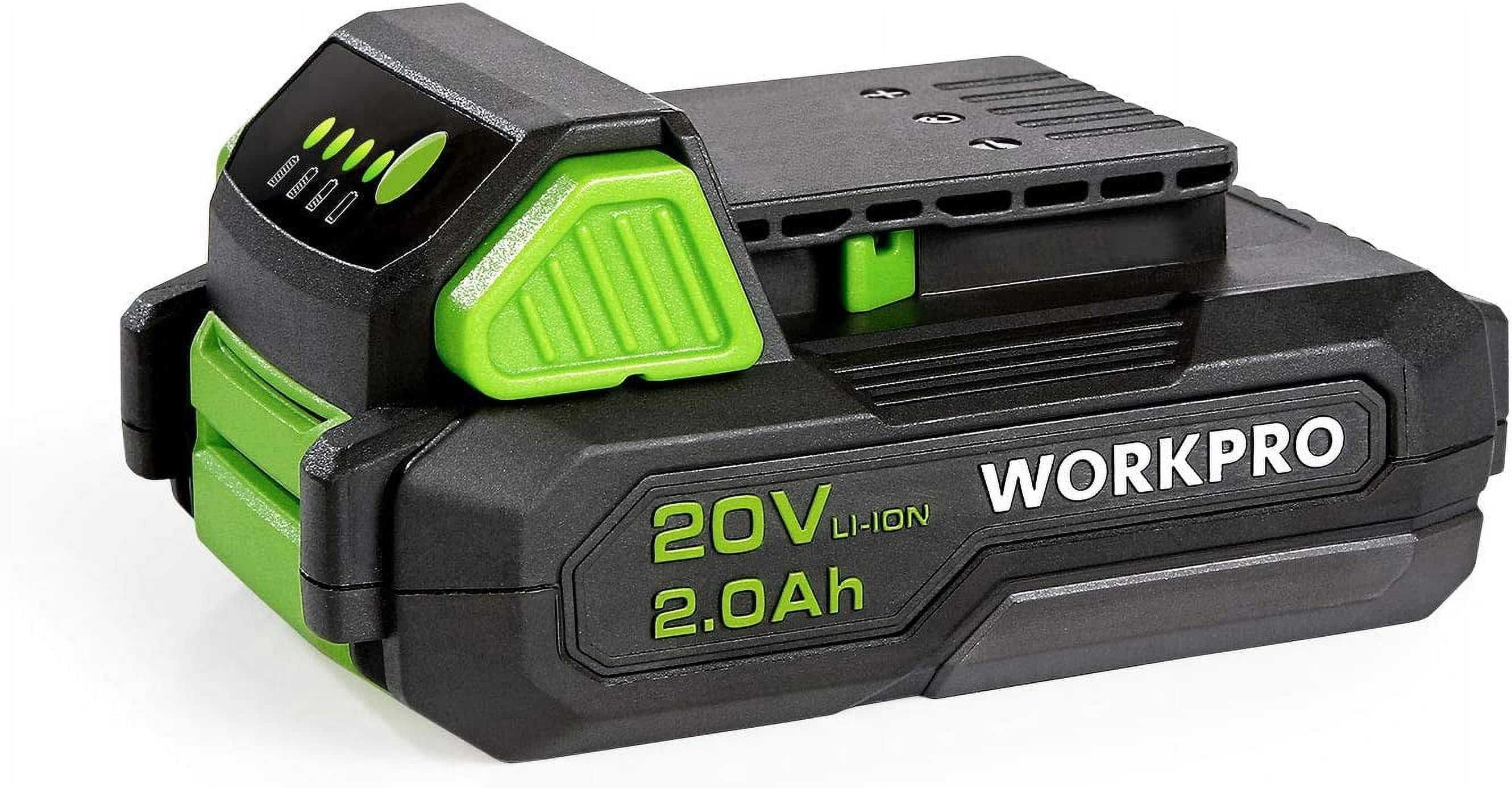 WORKPRO 20V 2.0Ah Lithium-ion Battery Pack ONLY Compatible with WORKPRO 20V Tools, Not for Other Brands
