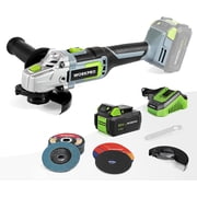 WORKPRO 20V CORDLESS ANGLE GRINDER KIT 4-1/2" TOOL 4.0AH FAST CHARGER, W125051A