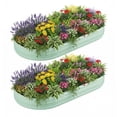 thumbnail image 1 of WORKPRO 2PK 8x4x1ft Outdoor Galvanized Raised Garden Bed Kit-Light Green, 1 of 7