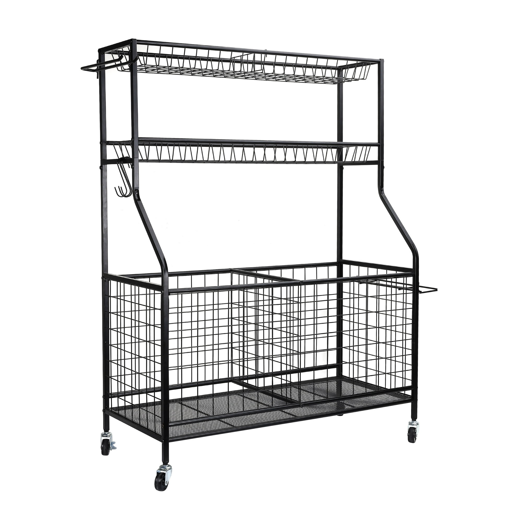 WORKPRO 36-Inch-W x 16.5-Inch-D x 46-Inch-H Rolling Equipment Storage Freestanding Shelf, 150lb. Capacity, Steel