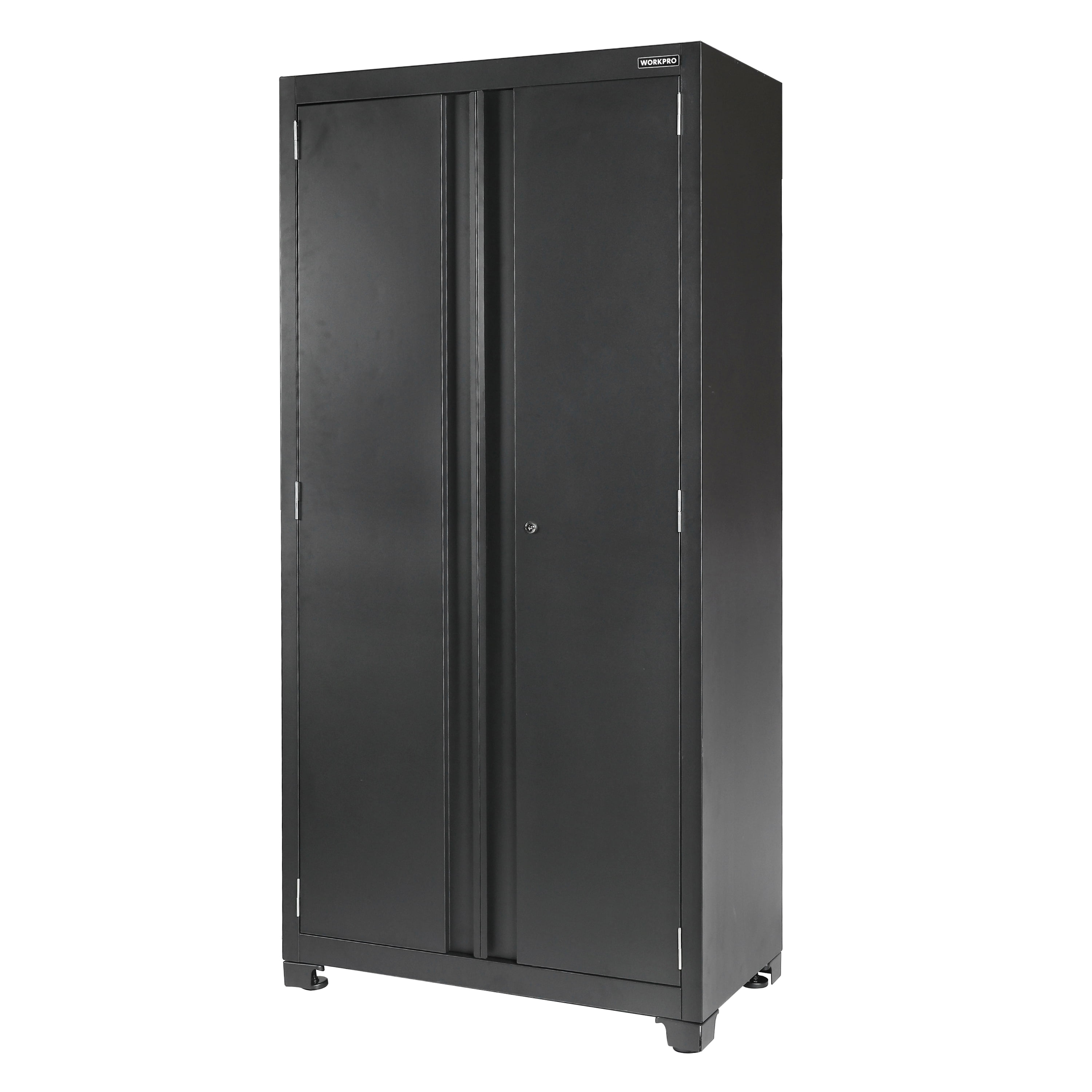 Workpro 36 Inch Heavy Duty Garage Storage Cabinet 3 Shelf Steel Black Com