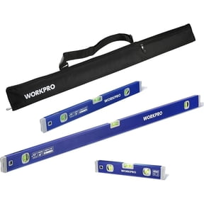 WORKPRO 3PC Spirit Level Set 12" 20" 40" Level Magnetic Torpedo Level Heavy Duty