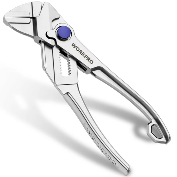 WORKPRO 4" Mini Adjustable Pliers Wrench, Parallel Jaws, Anti-Rust Coating, Compact Tool for Tight Spaces